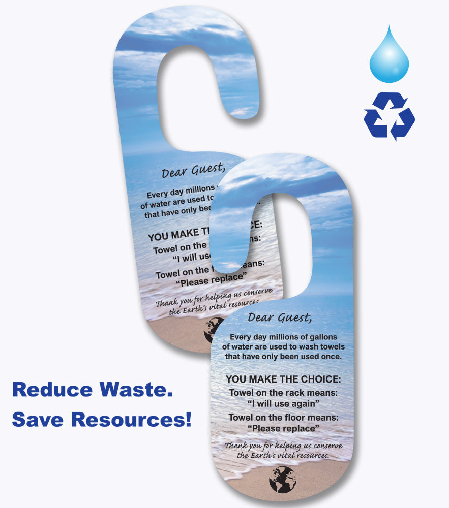 Towel Rack Conservation Signs (100 Signs per box/$55 per box)