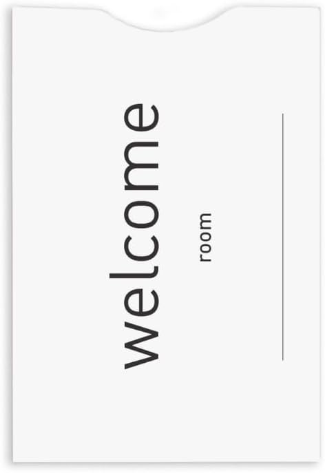 Black and White Custom Hotel Key Card Sleeves for Guests and Businesses (1000 Pack) Professional Protective Covers