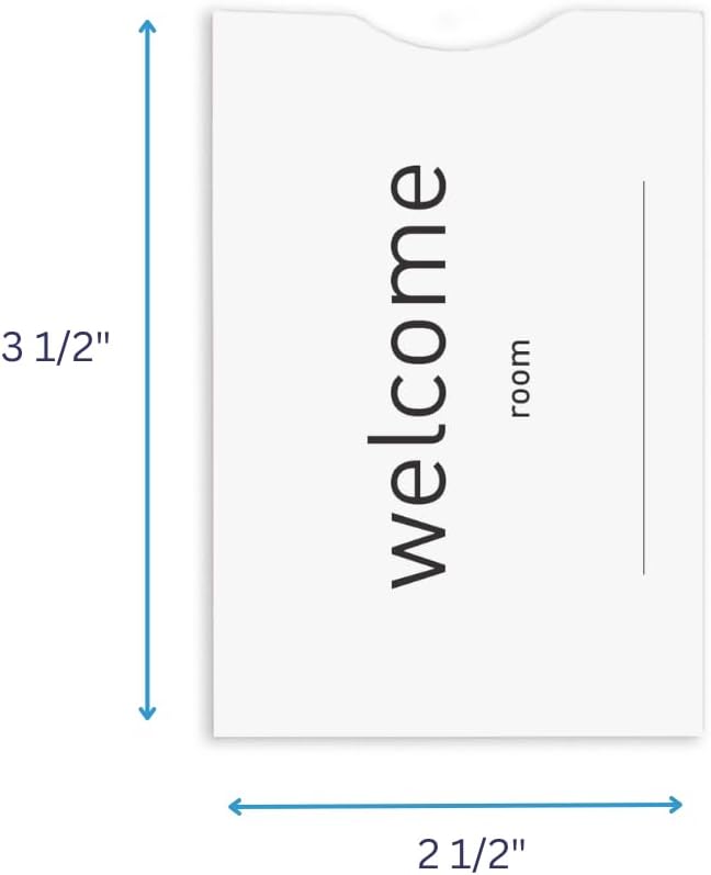 Black and White Custom Hotel Key Card Sleeves for Guests and Businesses (1000 Pack) Professional Protective Covers