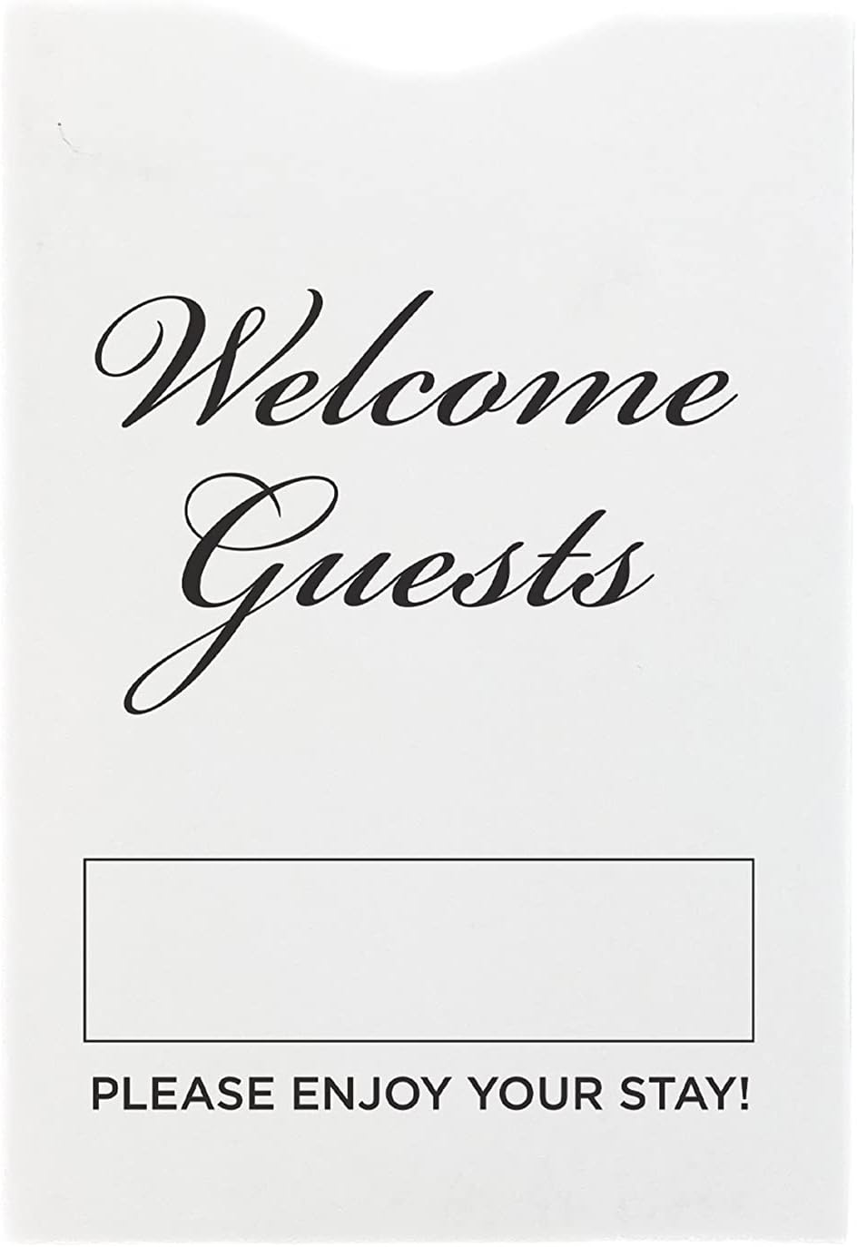 White Thumb Cut Key Sleeves for Hotel and Motel Script (Set of 1000)
