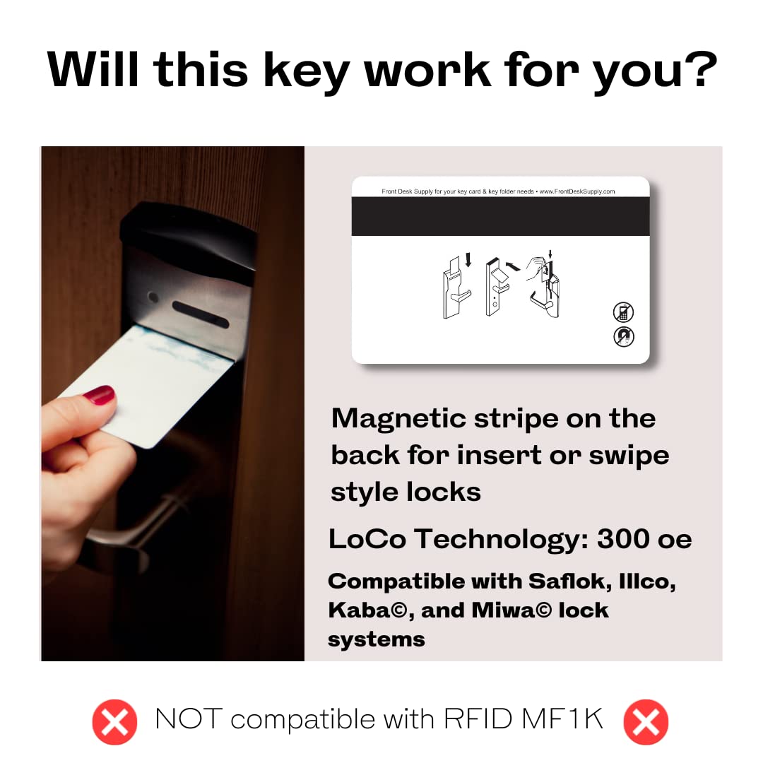 Magnetic Stripe Hotel Key Cards Welcome with Beach Umbrella Design (Set of 500)