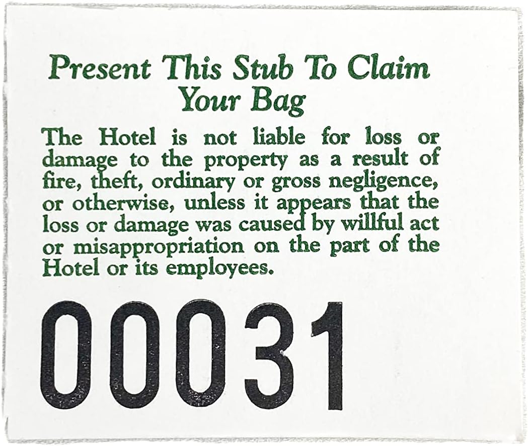 Long white with green lettering Bag ID Tag (Box of 1000)