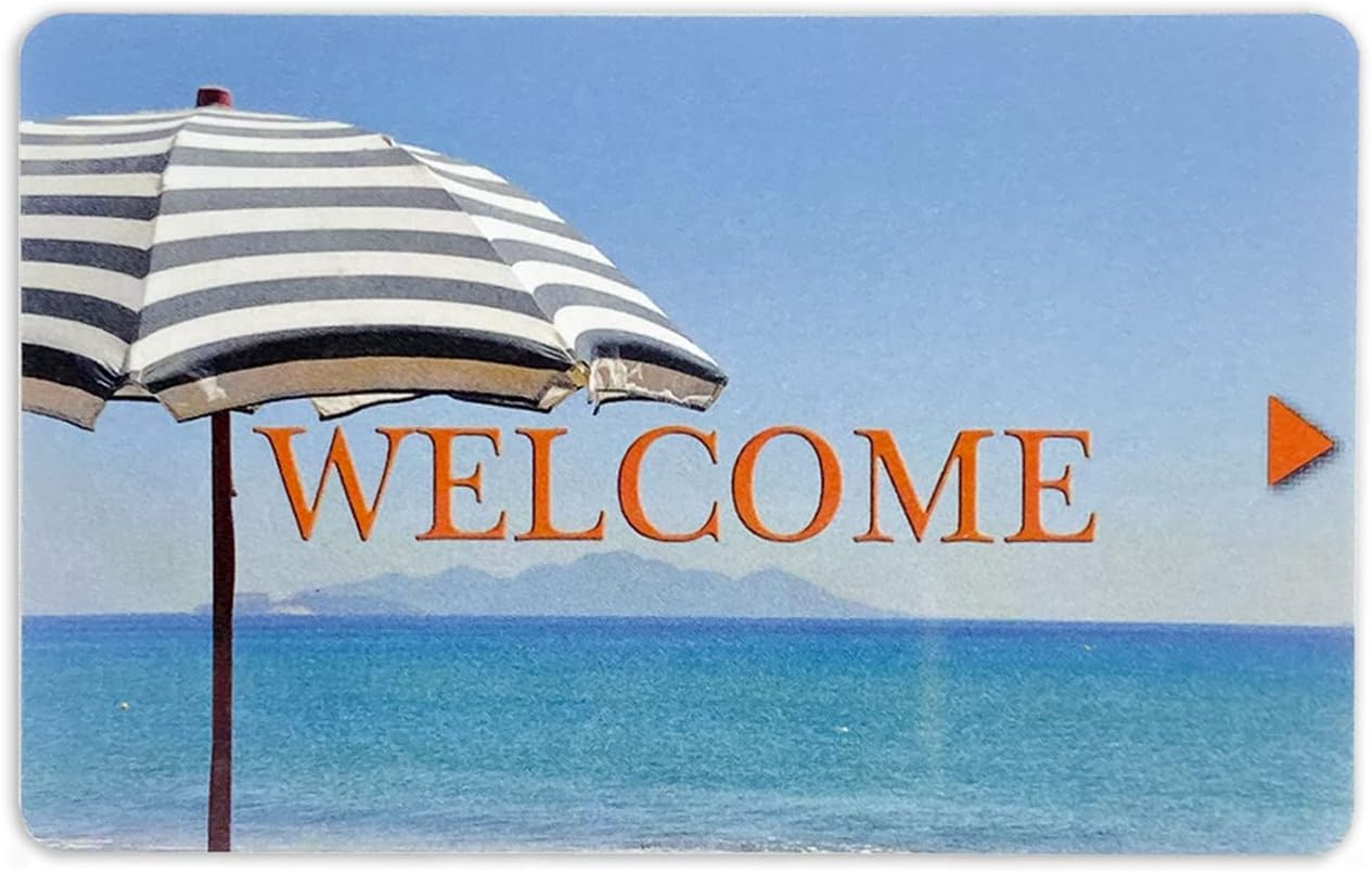 Magnetic Stripe Hotel Key Cards Welcome with Beach Umbrella Design (Set of 500)