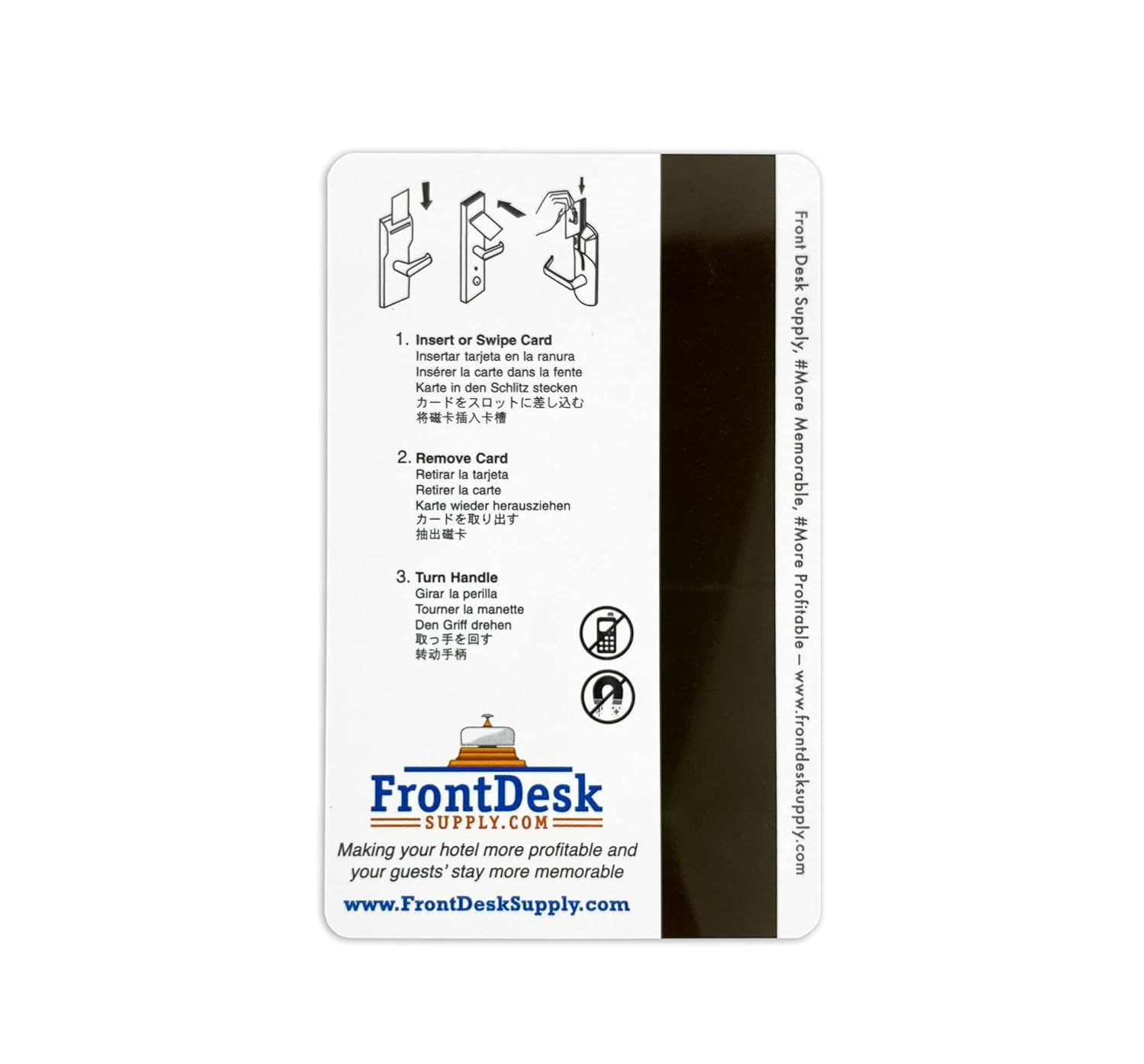 Magnetic Stripe Key Cards for Hotel and Motel Multicolor Design (Set of 500)