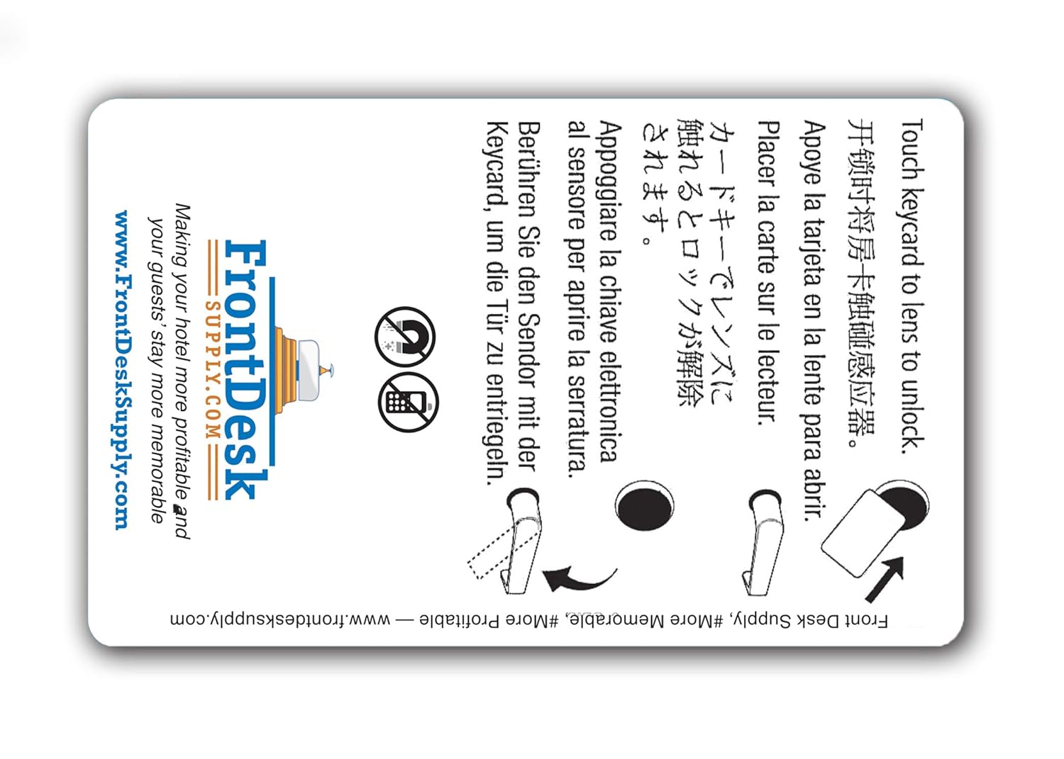 MF1K RFID Key Cards for Hotel and Motel Welcome Room Key Relaxing Beach Design (Set of 500)