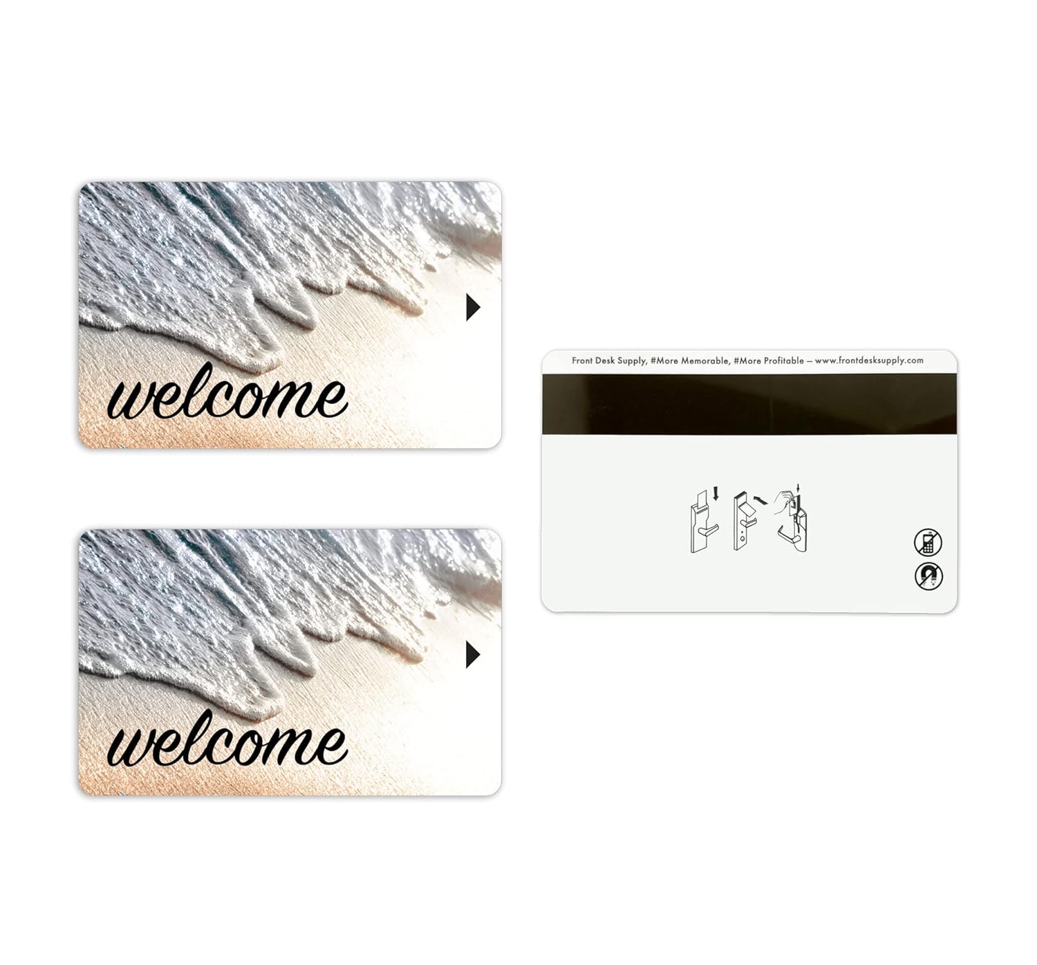 Magnetic Stripe Key Cards for Hotel and Motel Welcome Room Key Relaxing Beach Design (Set of 500)