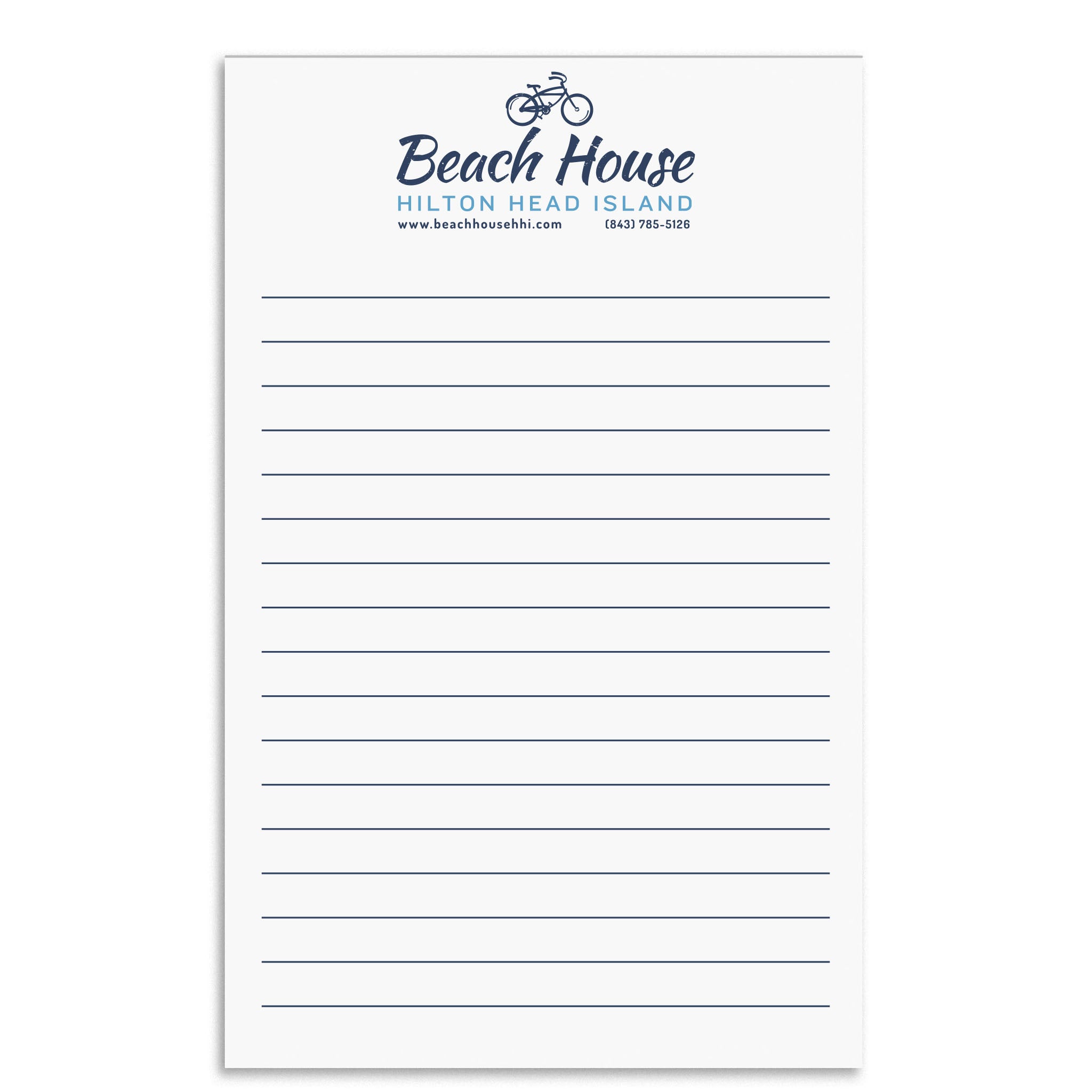 Beach House Resort Custom Notepads (5.5x8.5)