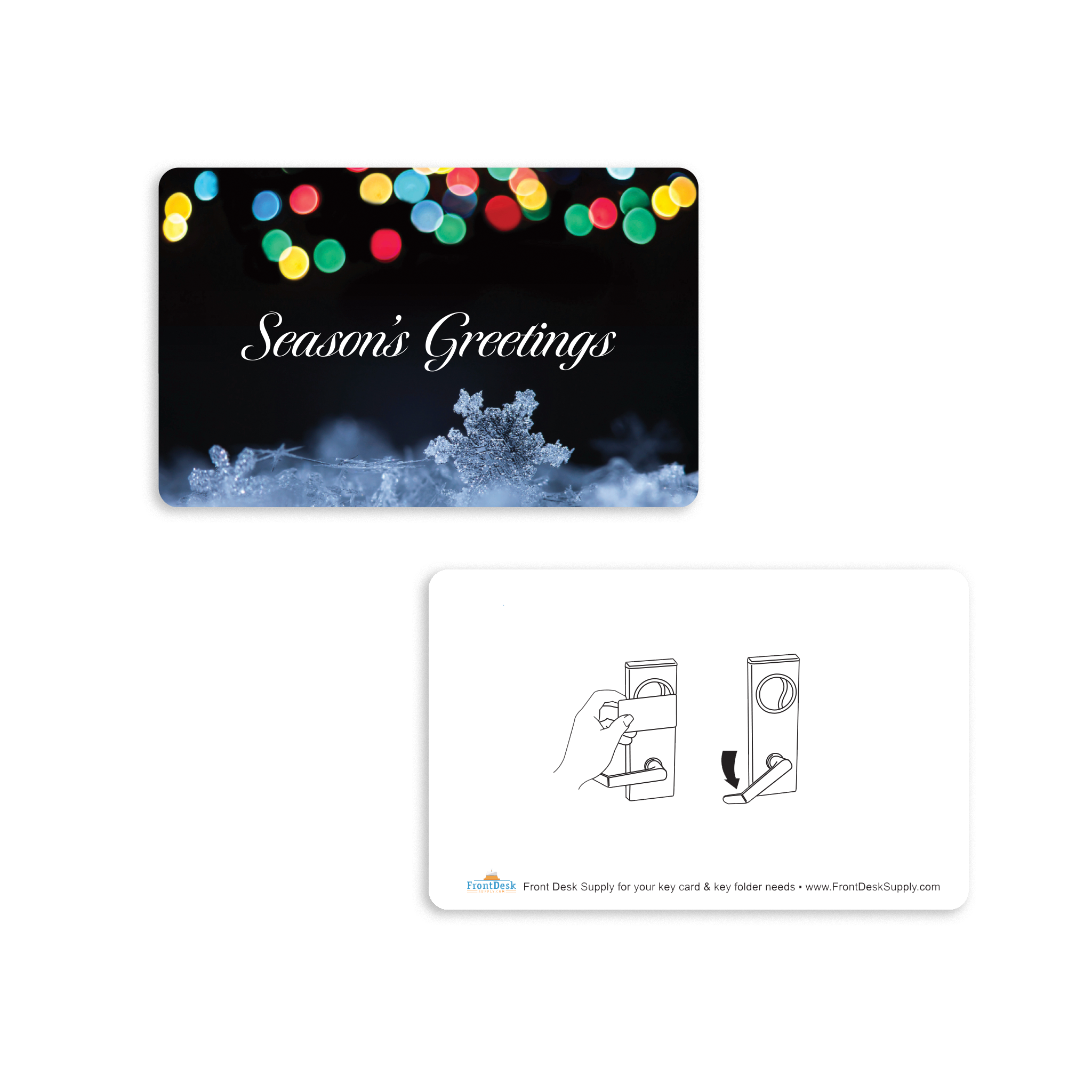 MF1K RFID Key Cards for Hotels and Motels with a Festive Holiday Design (Set of 500)