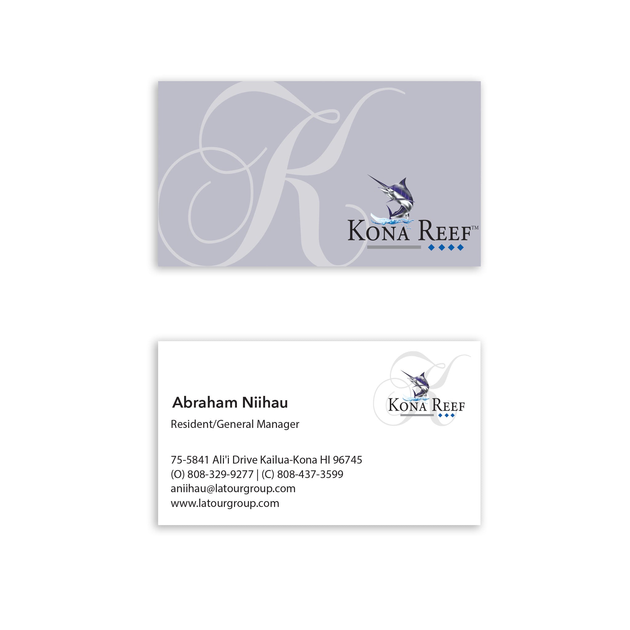 Kona Reef Business Card