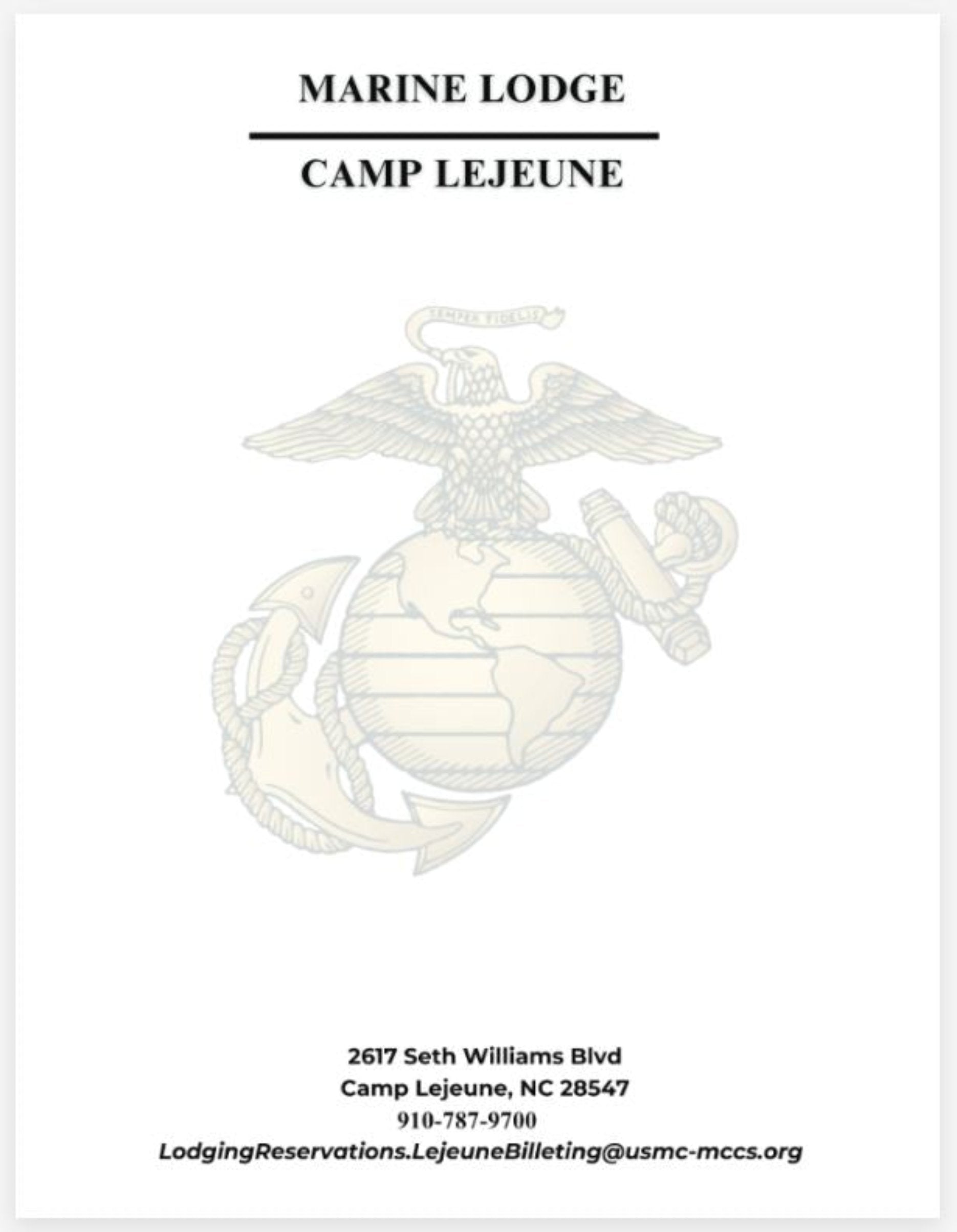 Marine Lodge Camp Lejeune Notepads