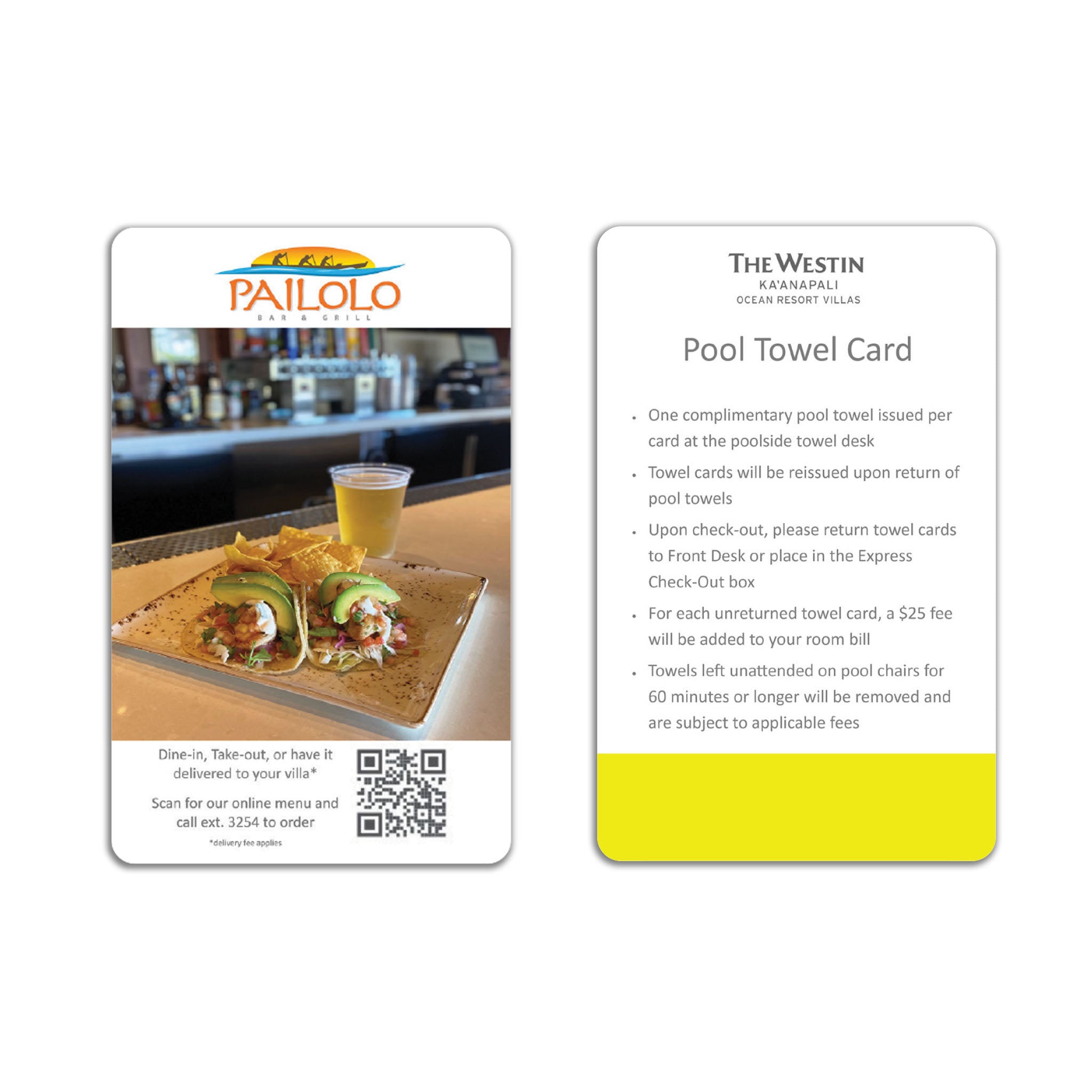 Westin Ka'anapali Towel Cards