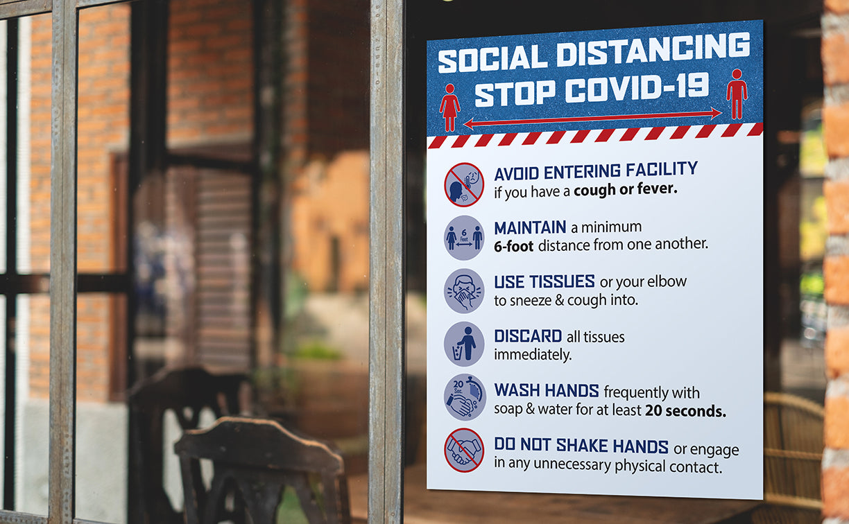 Safety Guidelines Poster Displays - Set of 10 - Front Desk Supply