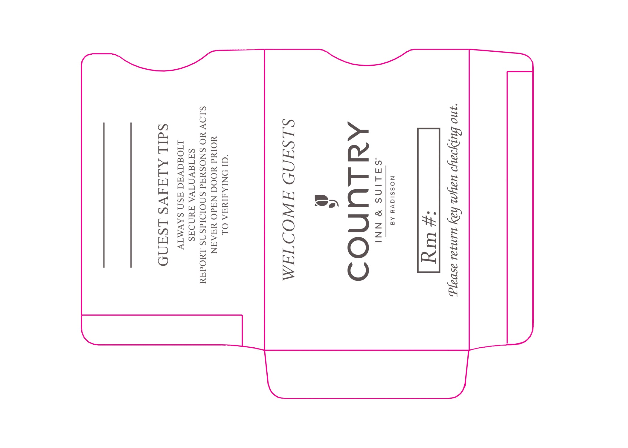 Country Inn & Suites® Key Sleeves - Box of 500 - Front Desk Supply