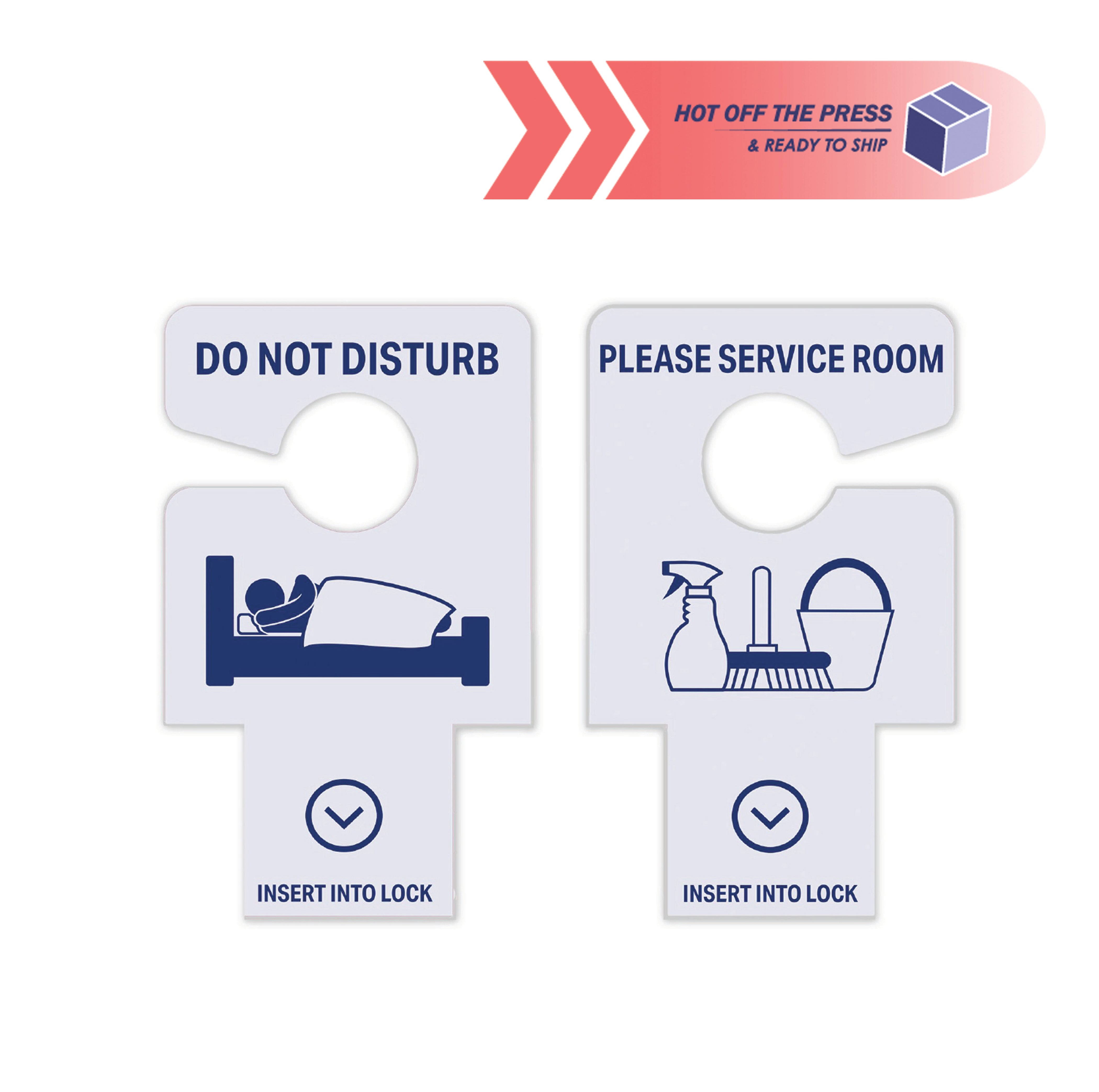 Lock Insert Style Do Not Disturb Signs - Set of 50 - Front Desk Supply