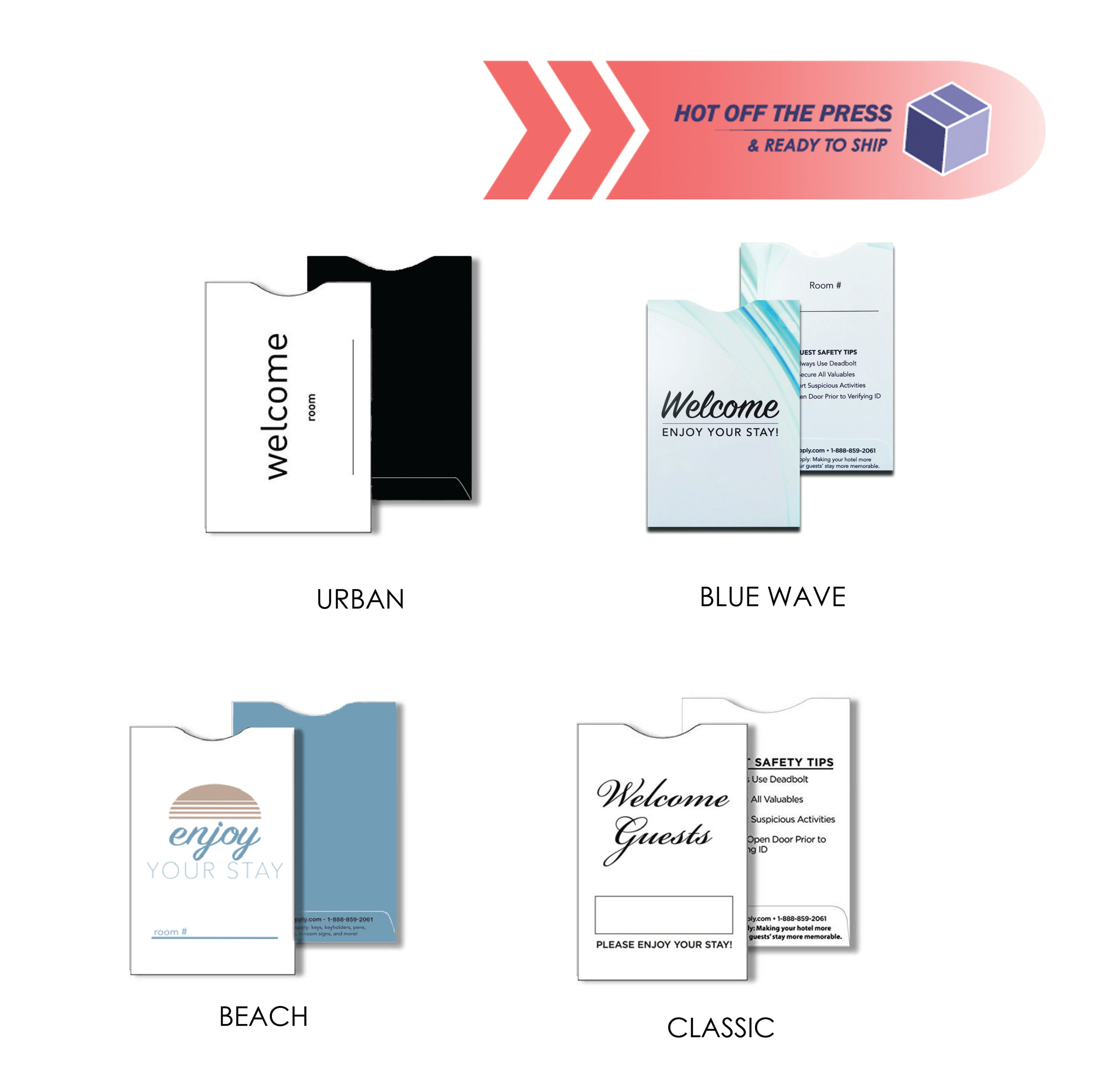 Generic Key Sleeves - Set of 1,000 - Front Desk Supply