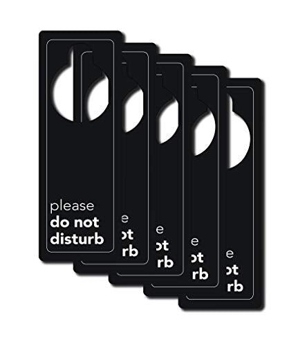 Do Not Disturb Signs for Home, Office, and Small Business - Set of 5 - Front Desk Supply