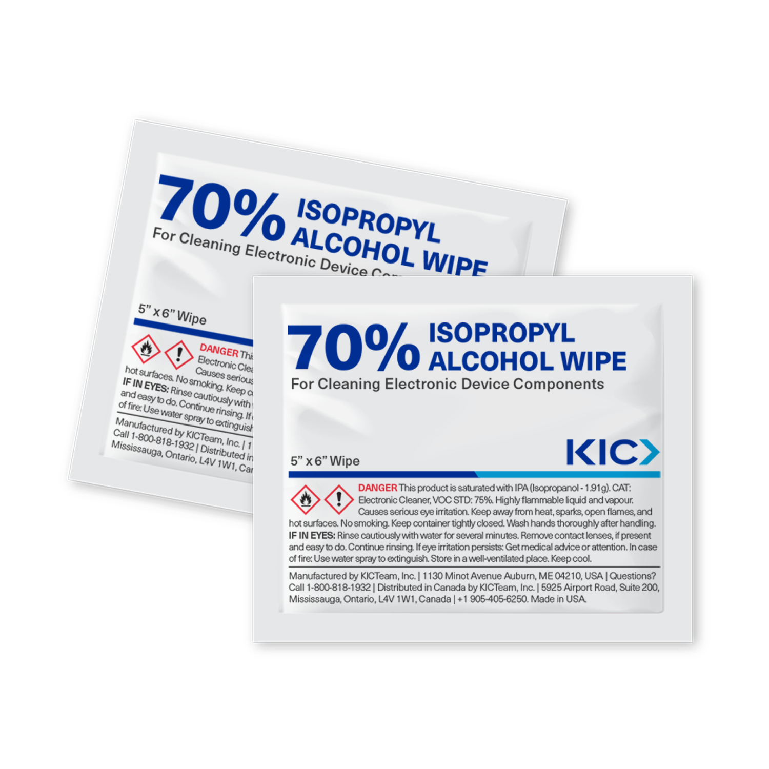 Individually Wrapped 70% IPA Sanitizing Wipes For Electronics and Key Cards - Case of 500 - Front Desk Supply
