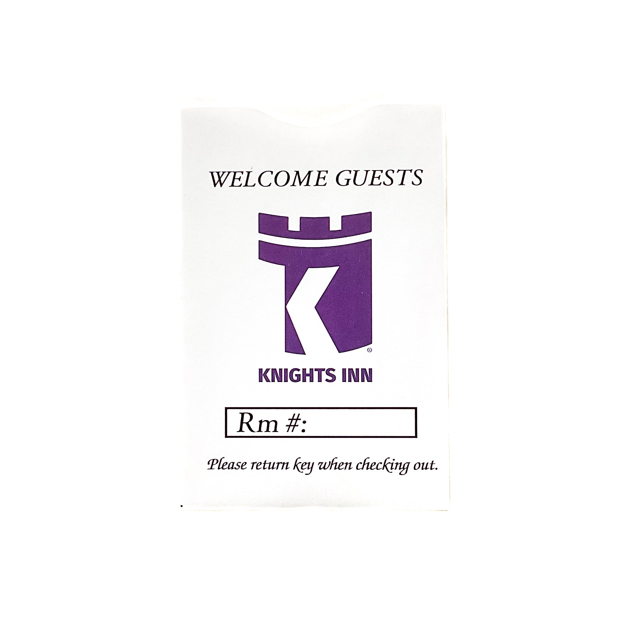 Knights Inn® Key Sleeves - Box of 1,000 - Front Desk Supply