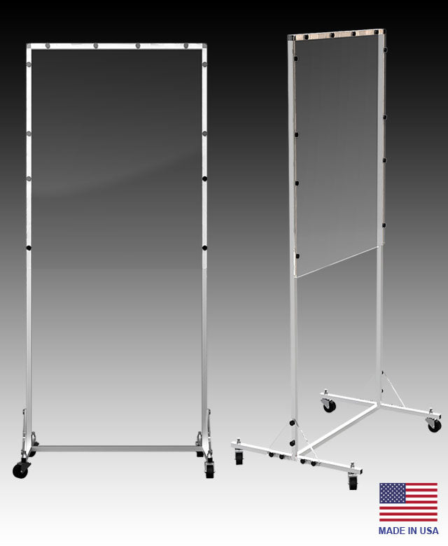 Sitting Mobile Sneeze Guard - Front Desk Supply