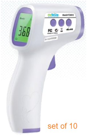 Non-Contact Infrared Thermometer - Set of 10 - Front Desk Supply