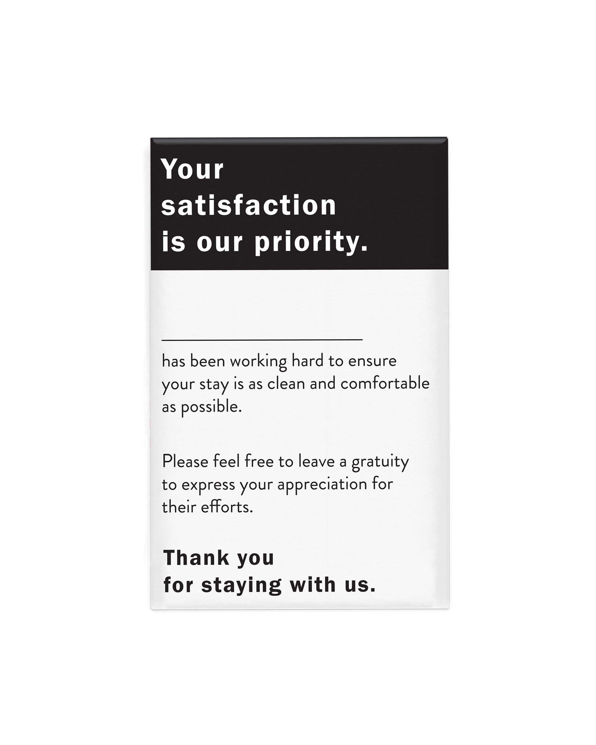 Housekeeping Tip Envelope - Set of 500 - Front Desk Supply