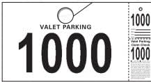 Extra Large Numbered Claim Check for Valet Parking - Hangs from Rearview Mirror 3 Piece Ticket with Large Serial Numbering with Perforated Claim Ticket (Set of 1000)