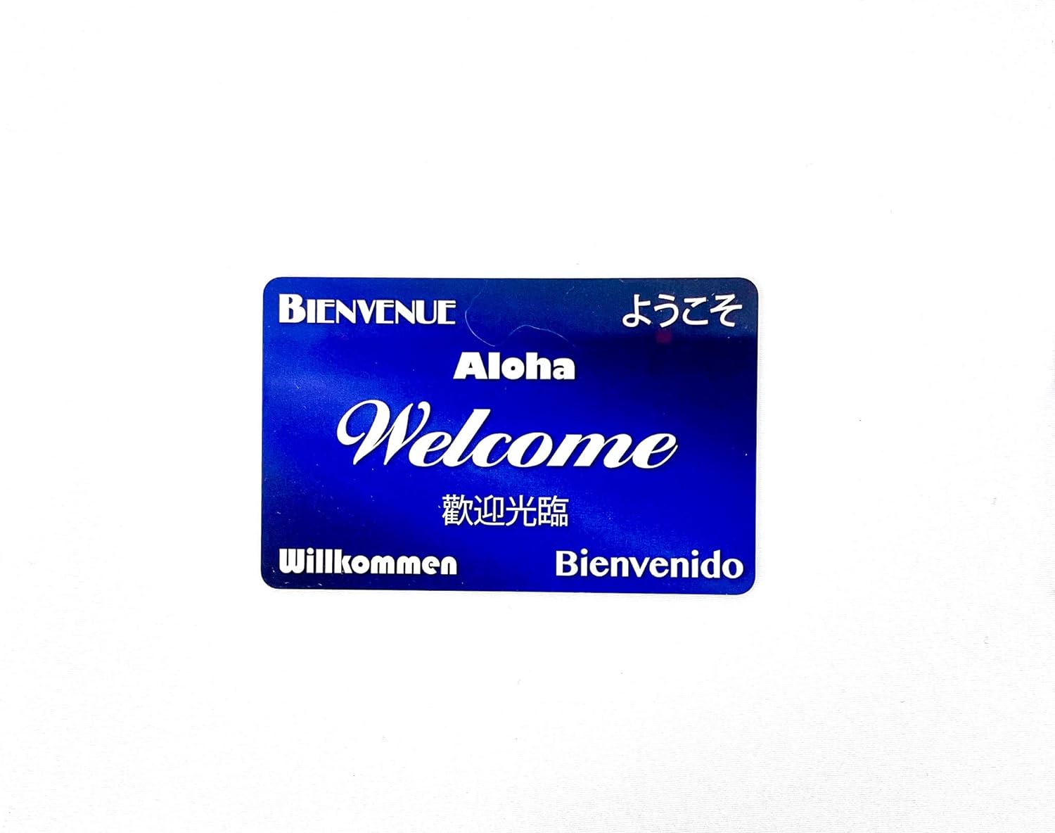 Blue RFID Hotel Key Cards (MF1k) 13.56MHz Multilingual Welcome Design (Set of 500)