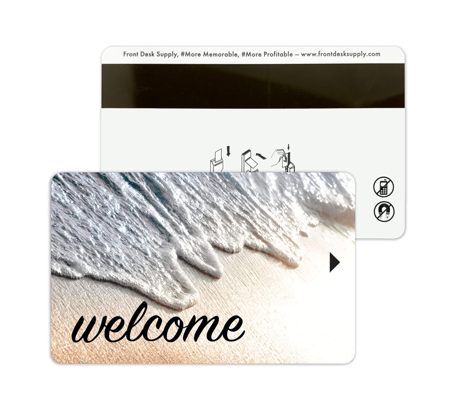 Magnetic Stripe Key Cards for Hotel and Motel Welcome Room Key Relaxing Beach Design (Set of 500)