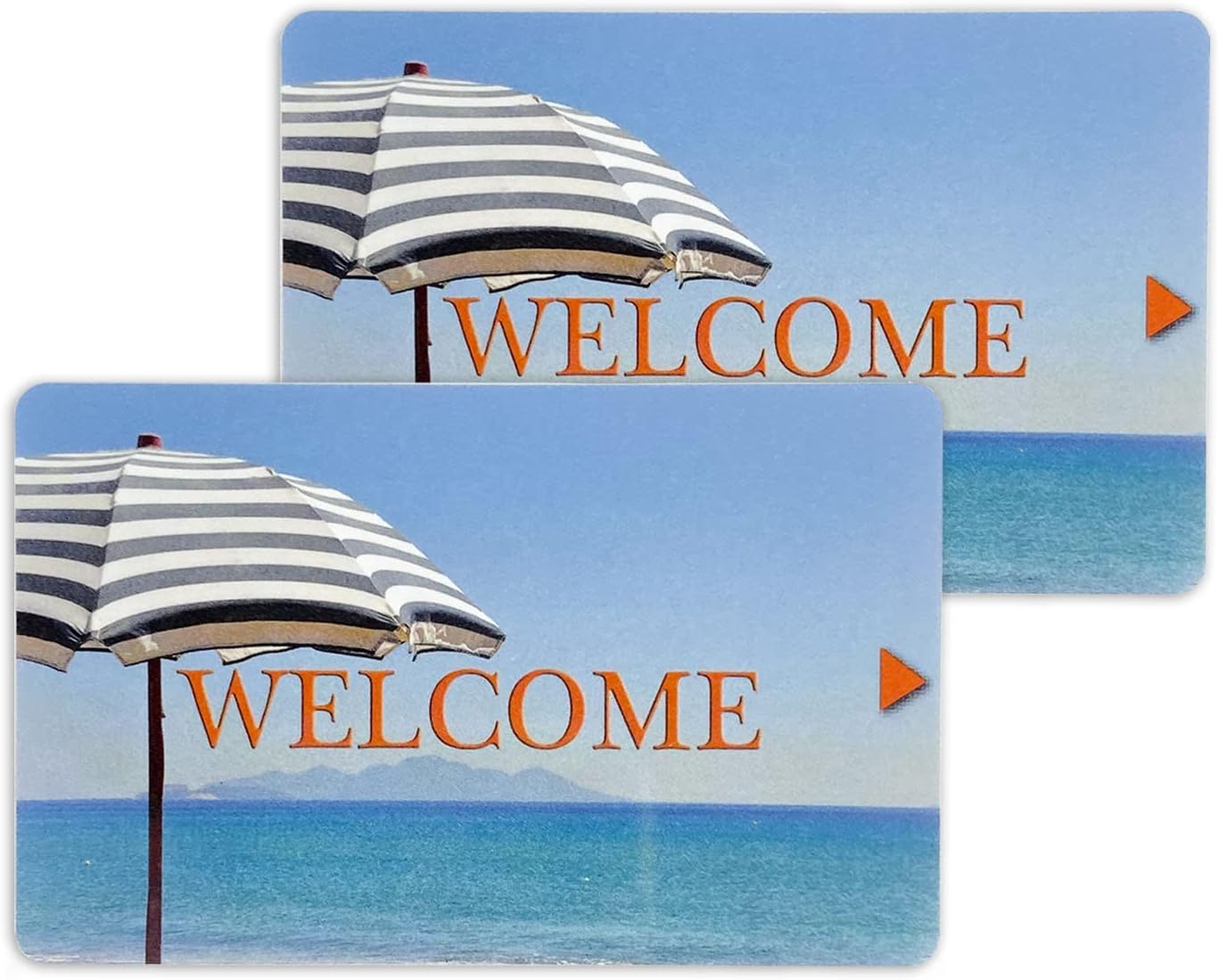 Magnetic Stripe Hotel Key Cards Welcome with Beach Umbrella Design (Set of 500)
