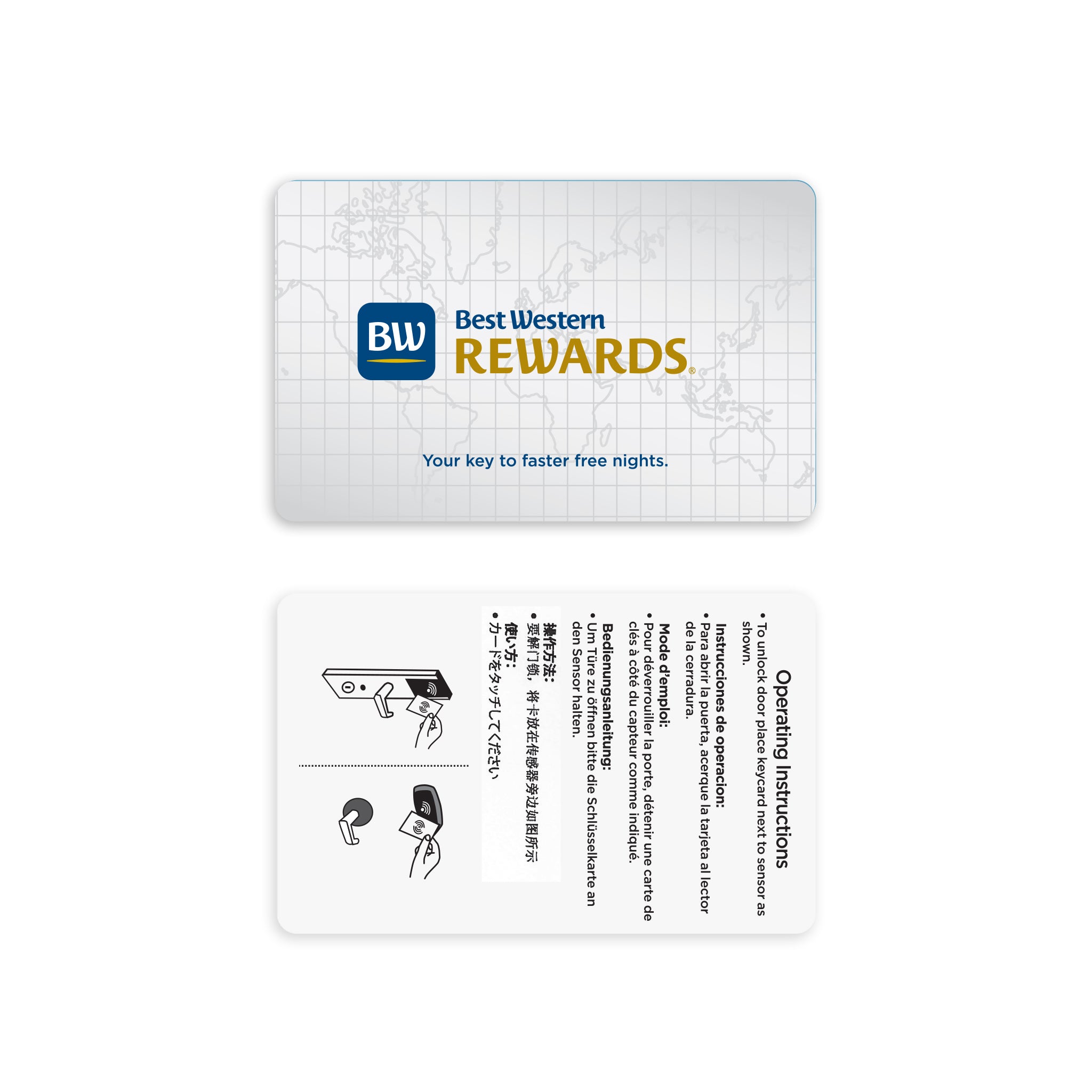 Best Western Rewards MF1k RFID Key Card (500 keys per box / $190 per box)