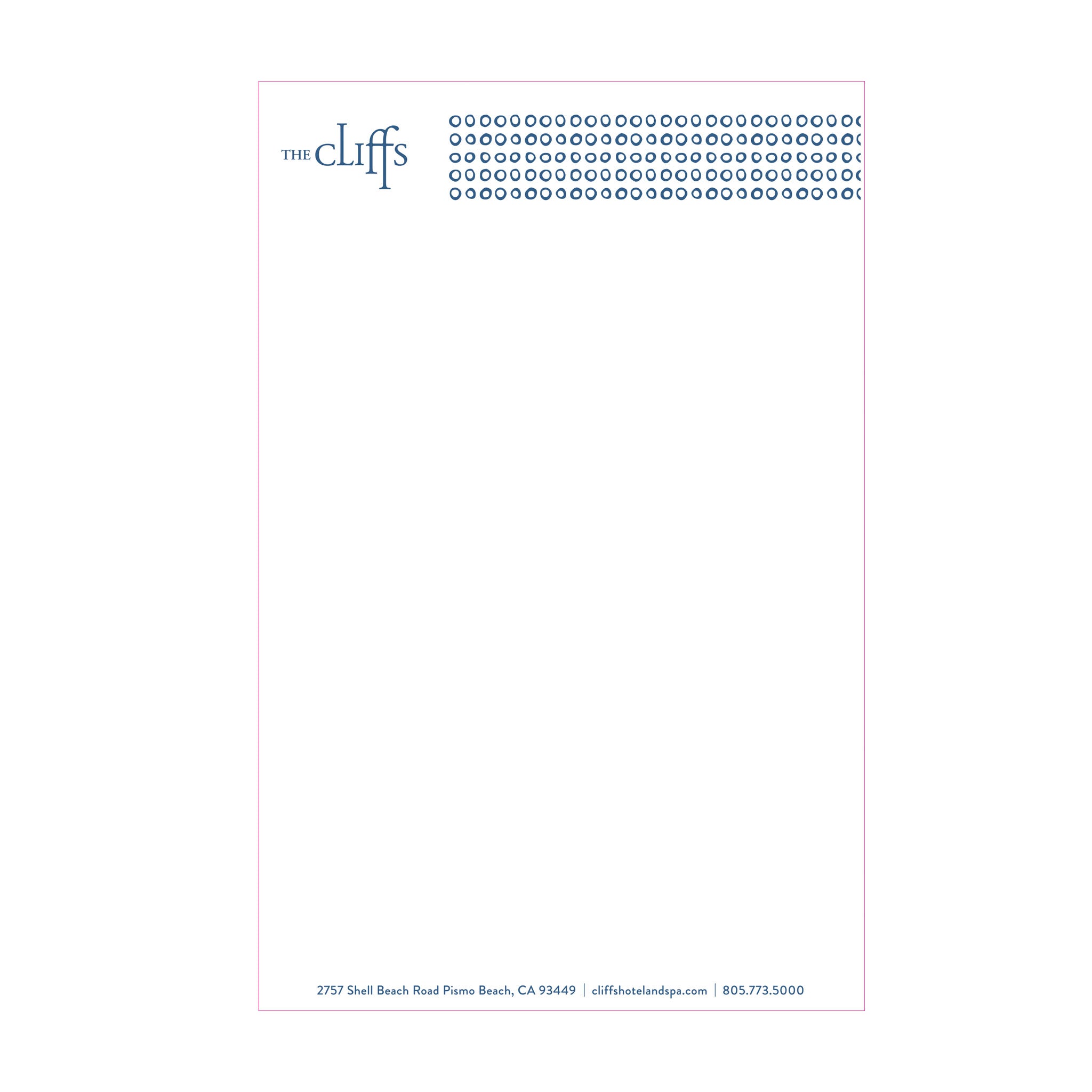 Cliffs Resort Custom Large Notepad (500 per box / $280 per box)