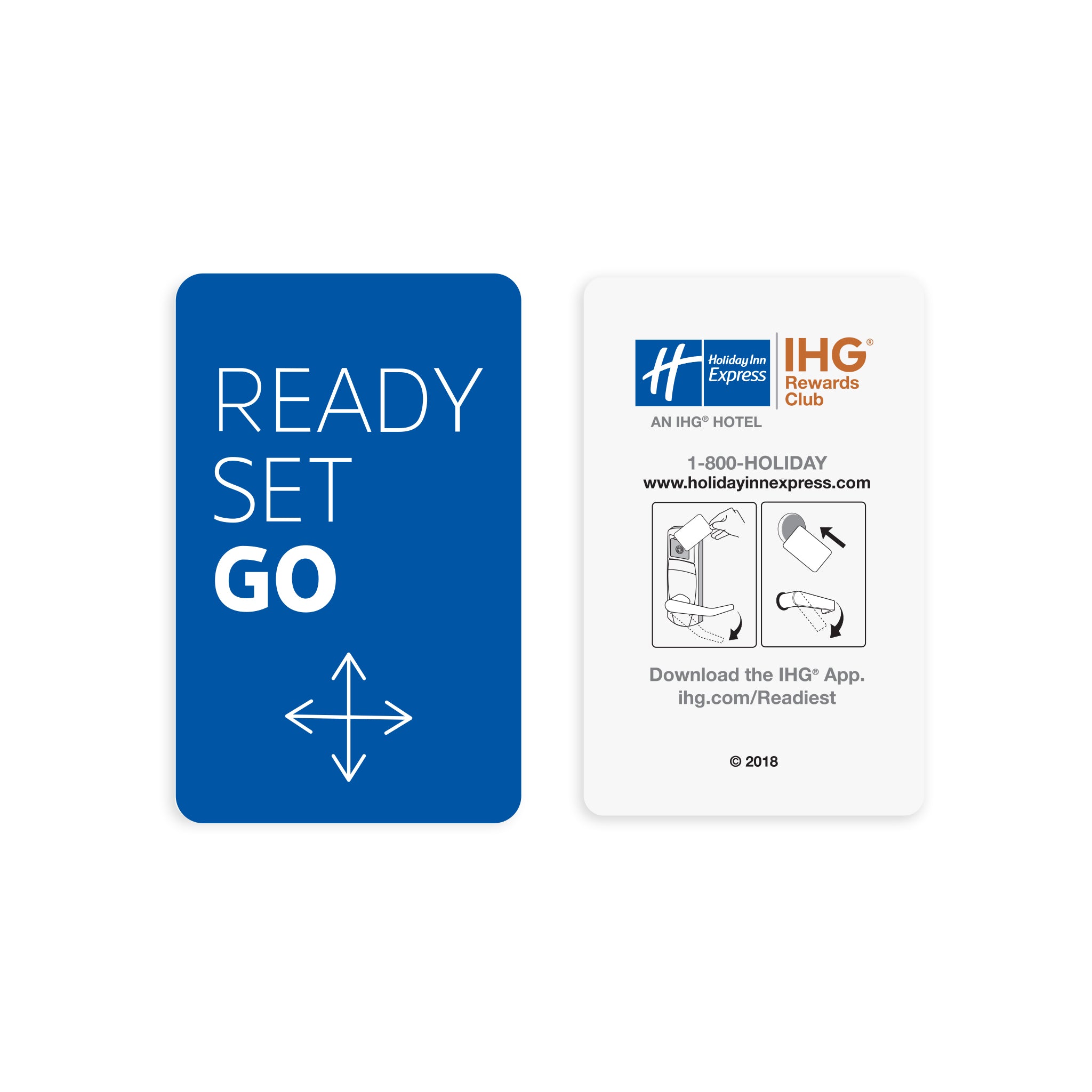 Holiday Inn Express Ready Set Go MF1k RFID Key Card (500 keys per box / $190 per box)