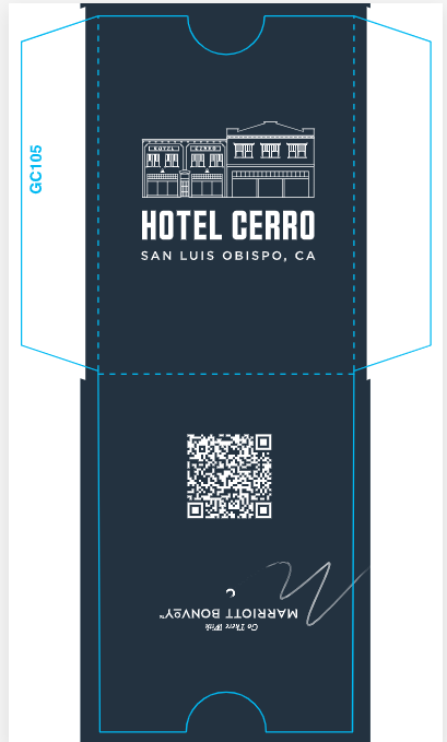 Hotel Cerro Custom Key Sleeves (1000 Sleeves Per Box / $210 per box)