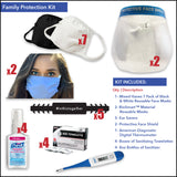 Family Protection Kit with Face Shield - Front Desk Supply