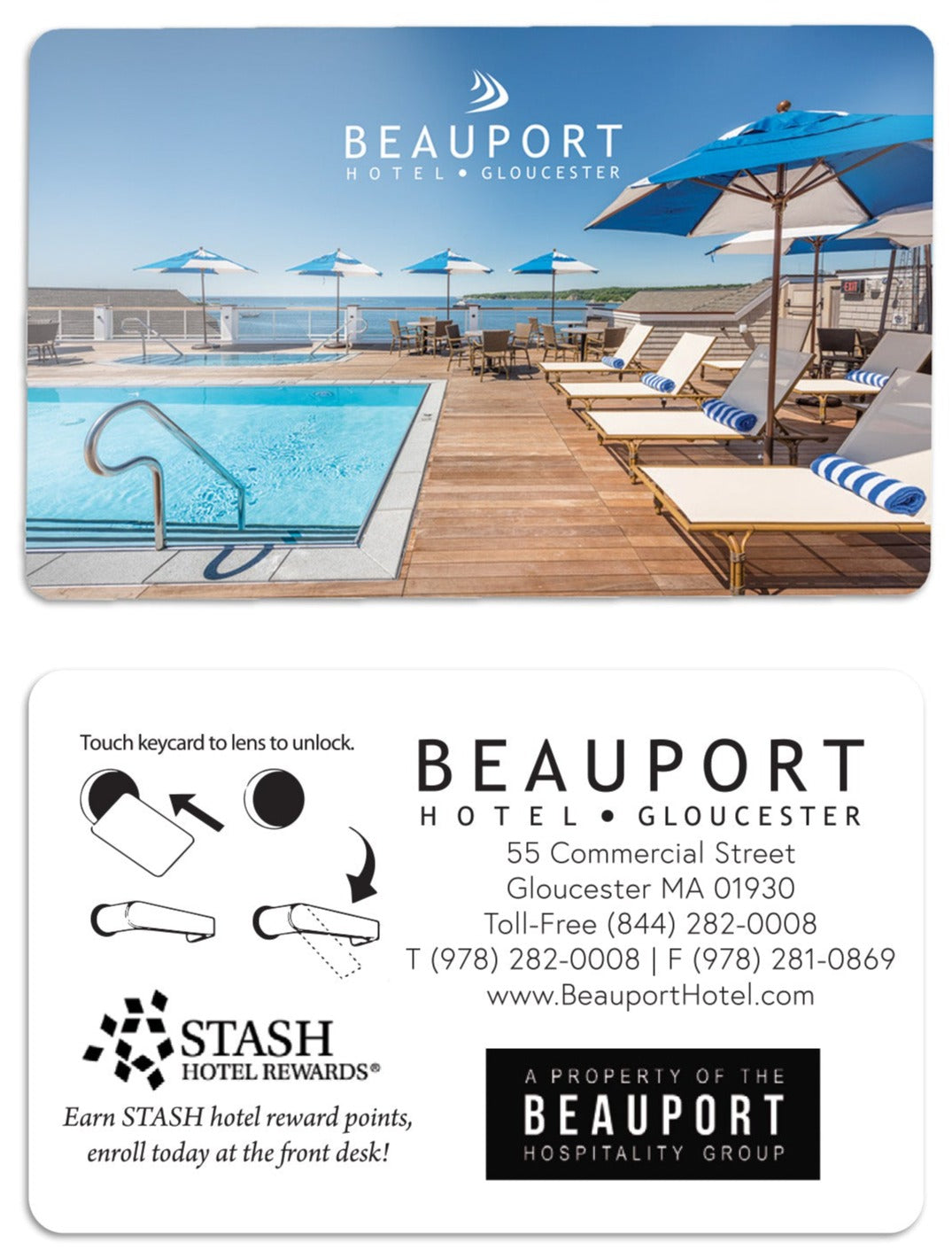 Beauport Pool mf1k RFID Key Cards (500 Cards per box / $175 per box)