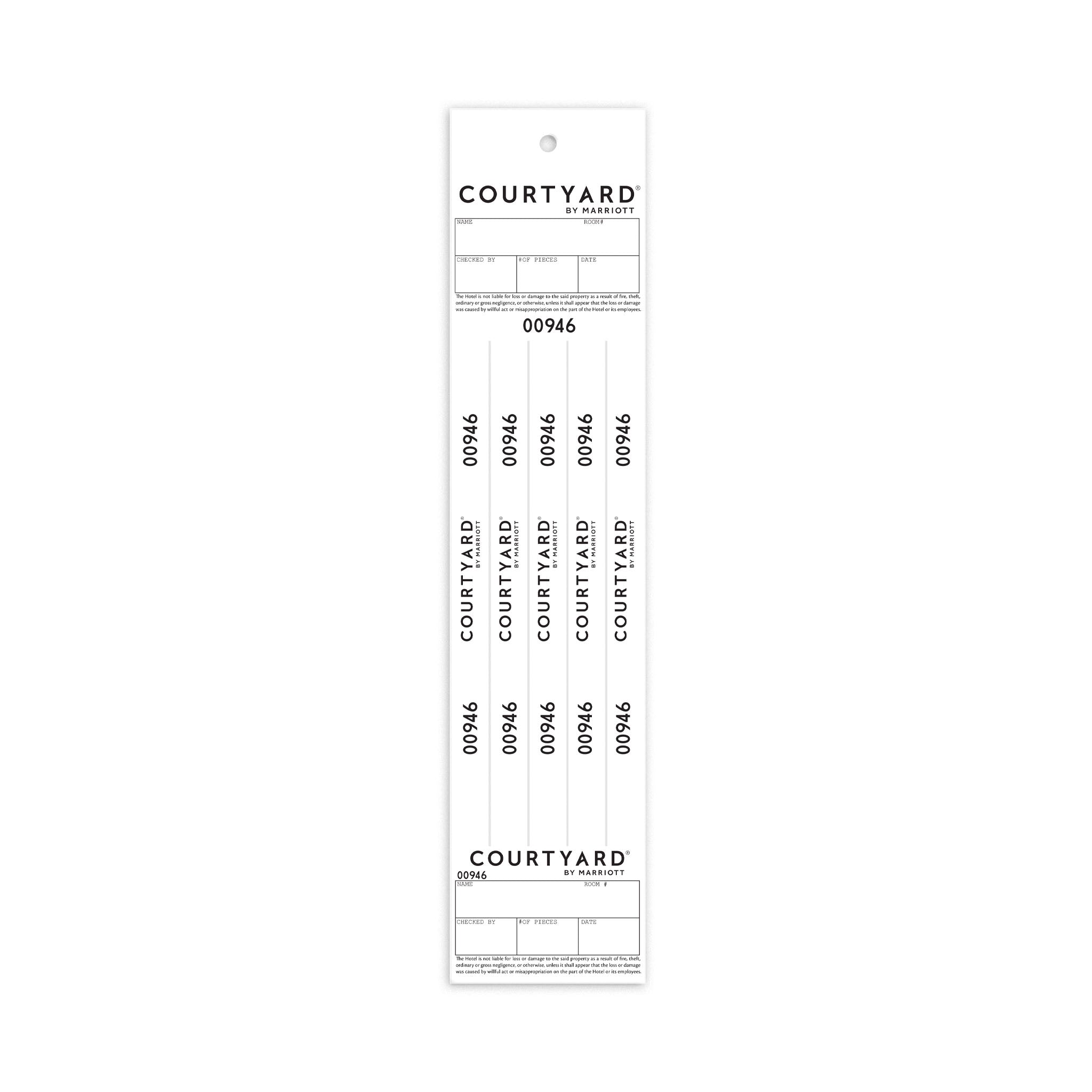 Detroit Courtyard Marriot Luggage Tags - Front Desk Supply