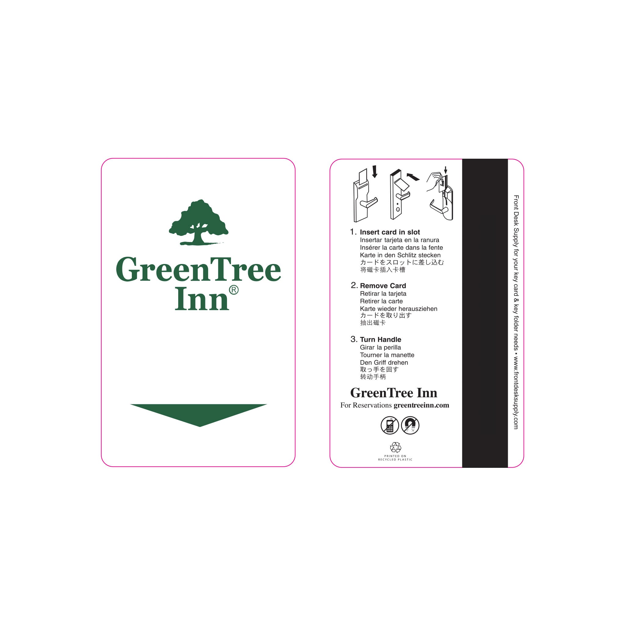 GreenTree Hospitality LoCo Magnetic Key Card (500 cards per box / $60 per box) - Front Desk Supply