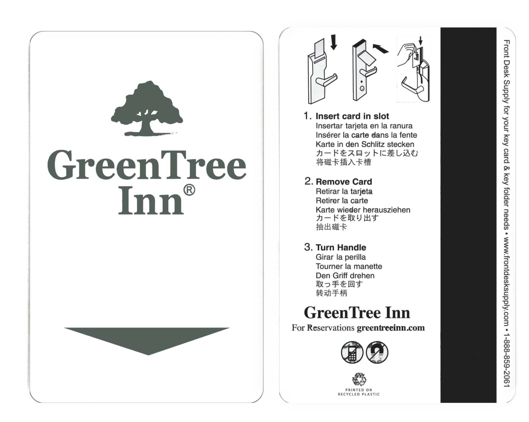 GreenTree Hospitality LoCo Magnetic Key Card (500 cards per box / $50 per box) - Front Desk Supply