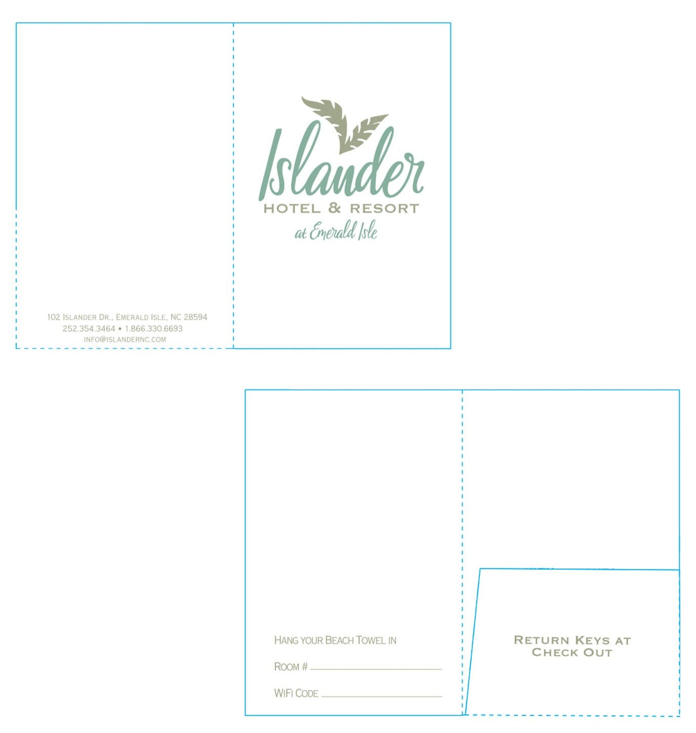 Islander Hotel Key Folders - Front Desk Supply