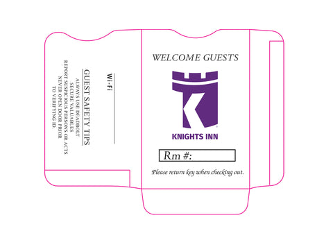 Knights Inn&reg; Key Sleeves - Box of 500 - Front Desk Supply